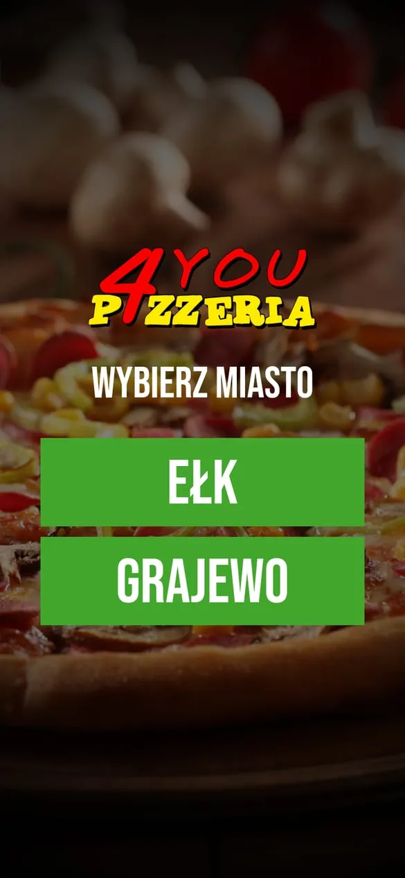 Pizzeria 4 You — widok strony na telefonie