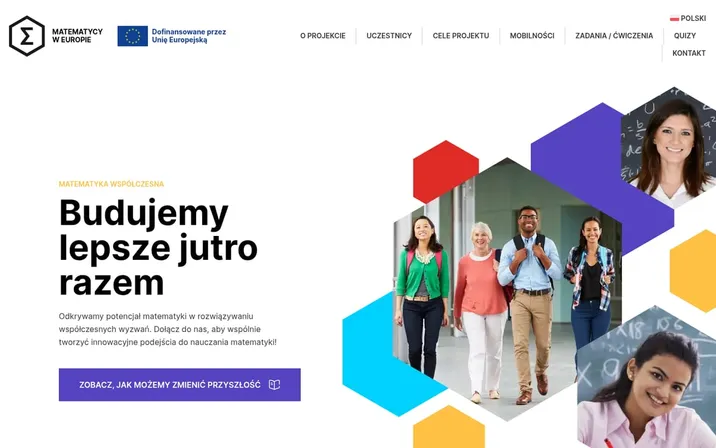 EuMath — widok strony na komputerze