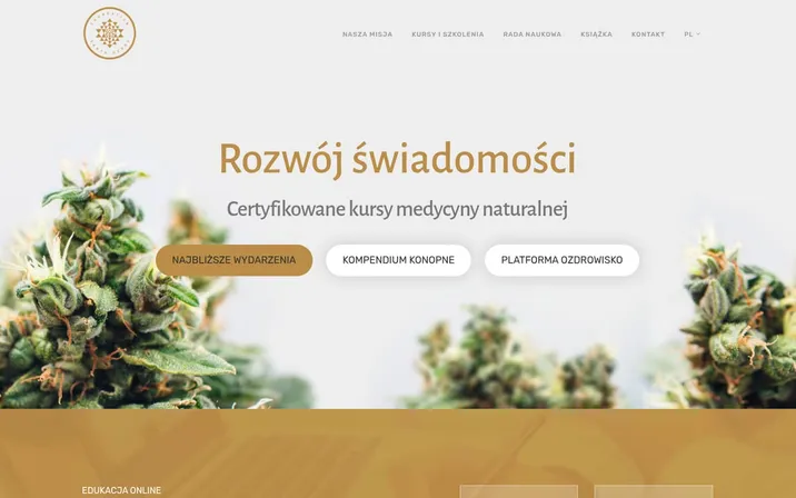 Santa Herba — widok strony na komputerze